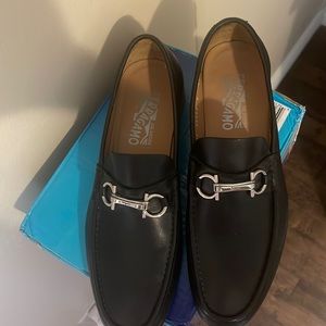Beautiful classic Salvatore Ferragamo black moccasins 8 1/5